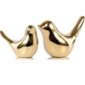 Small Birds Statues Gold